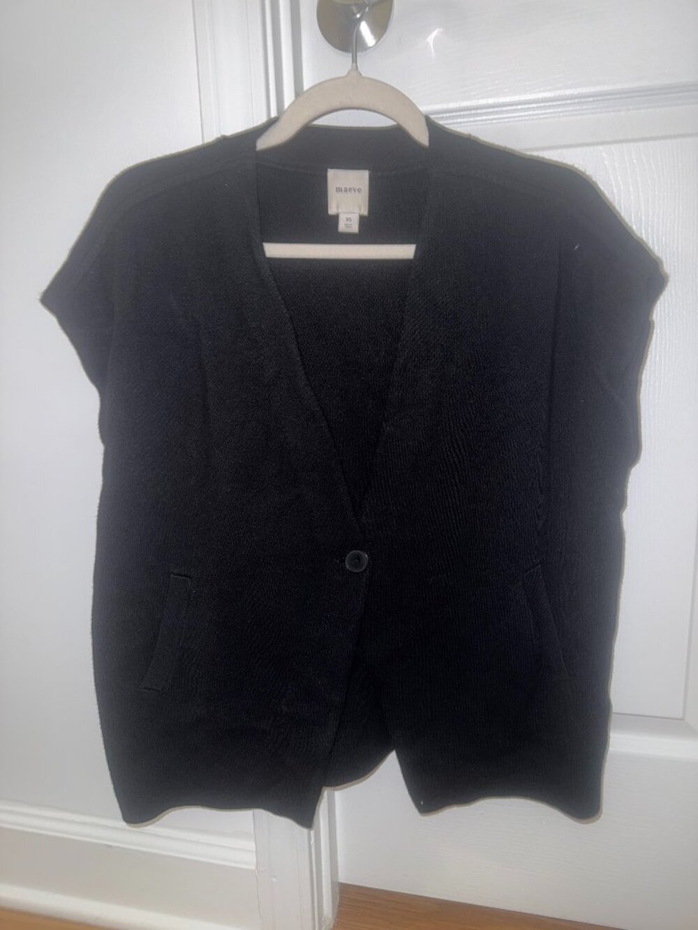 Anthropologie Maeve Button-Front Knit Vest, Size XS